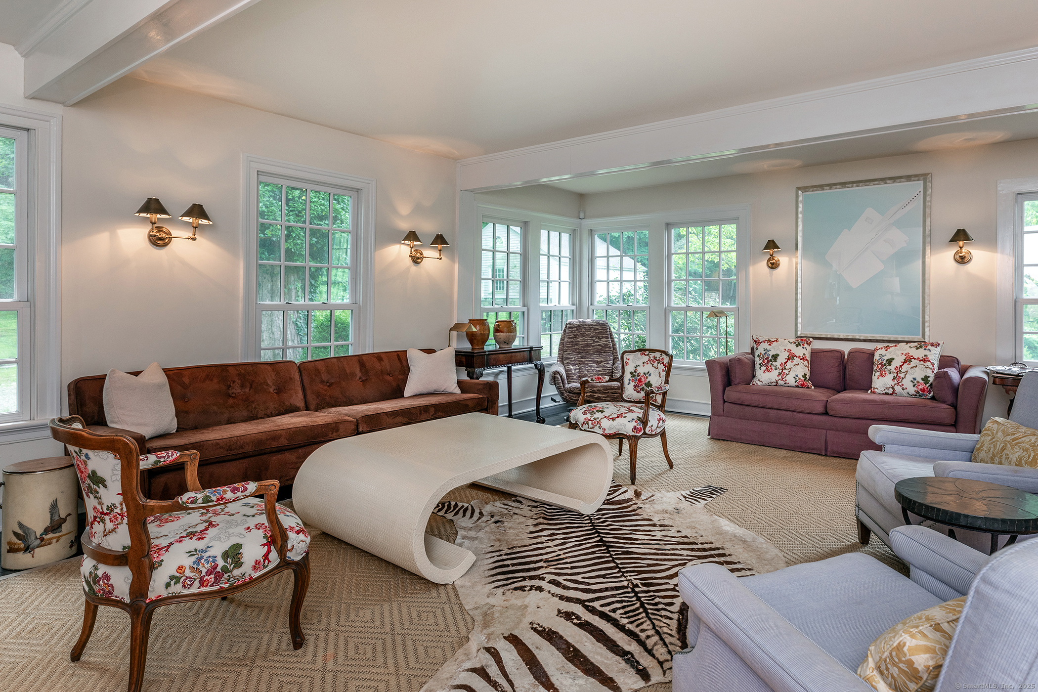 119 Knibloe Hill Road Sharon, CT 06069 - Photo 10 of 30 a living room with furniture and a large window