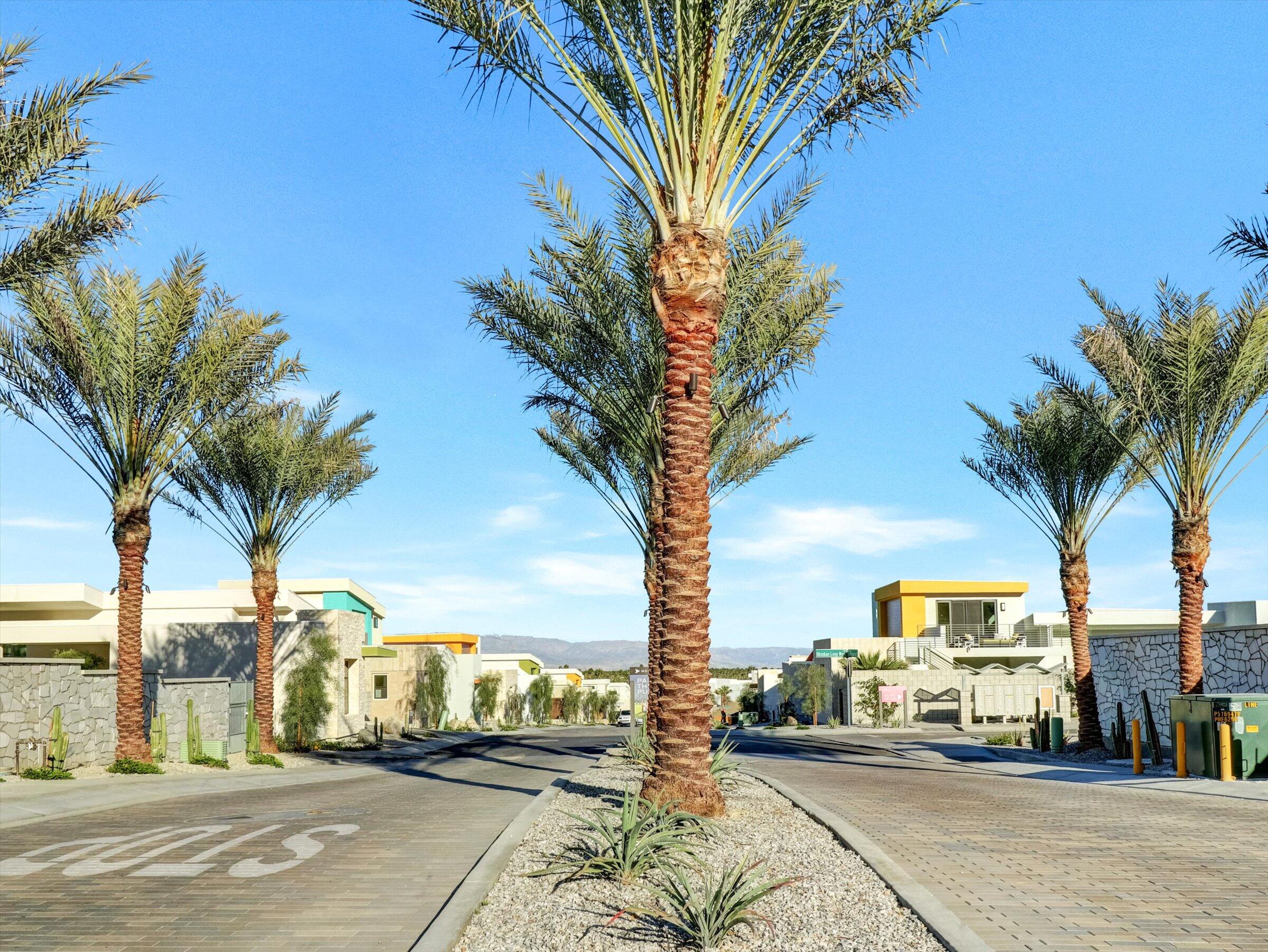 718 Obsidian Loop East, Unit 73 Palm Springs, CA 92264 - Photo 47 of 49 a view of a street from a building