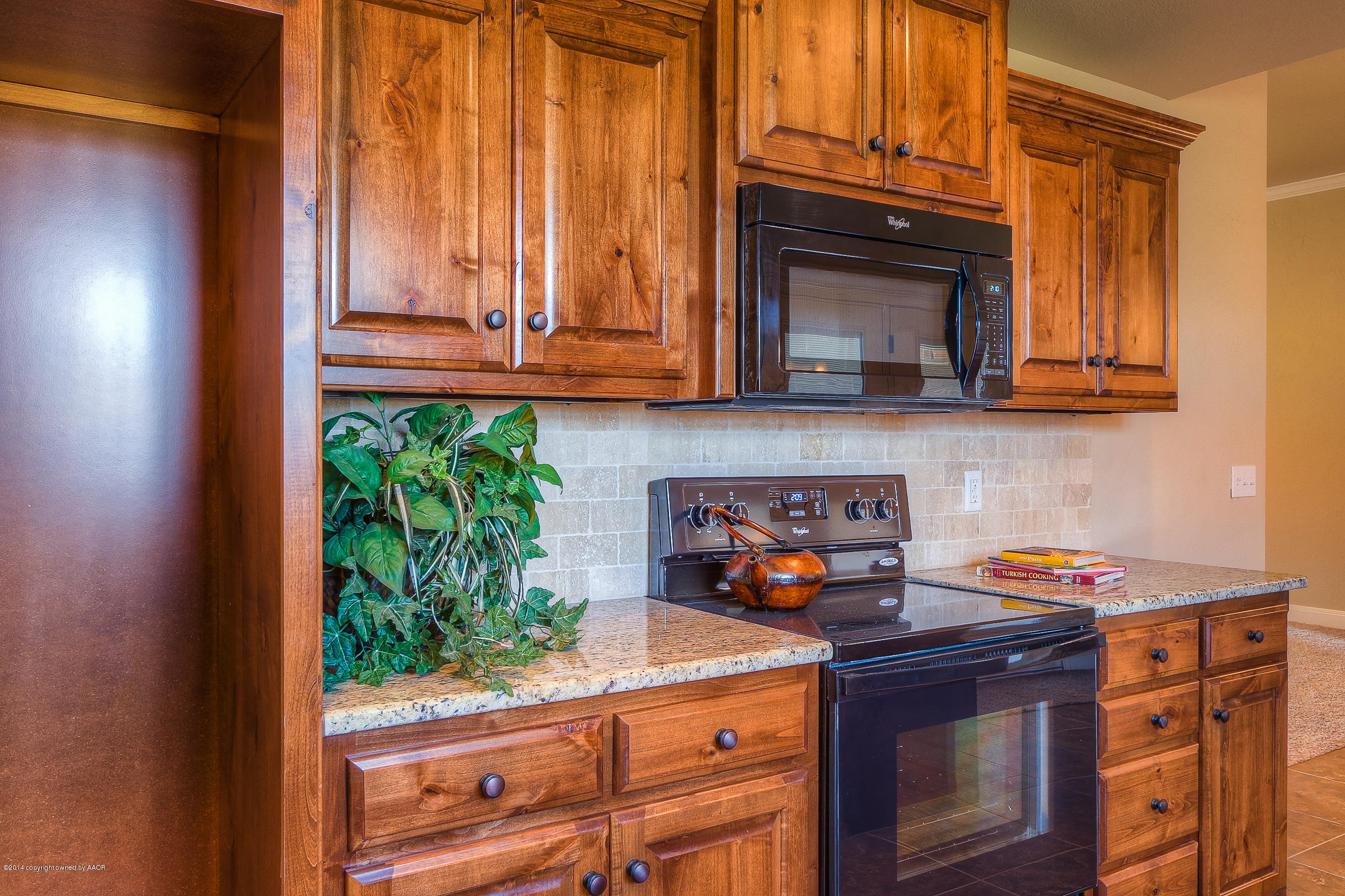 3906 Arden Road Amarillo, TX 79118 - Photo 8 of 22 a kitchen with an oven a cabinets and potted plant