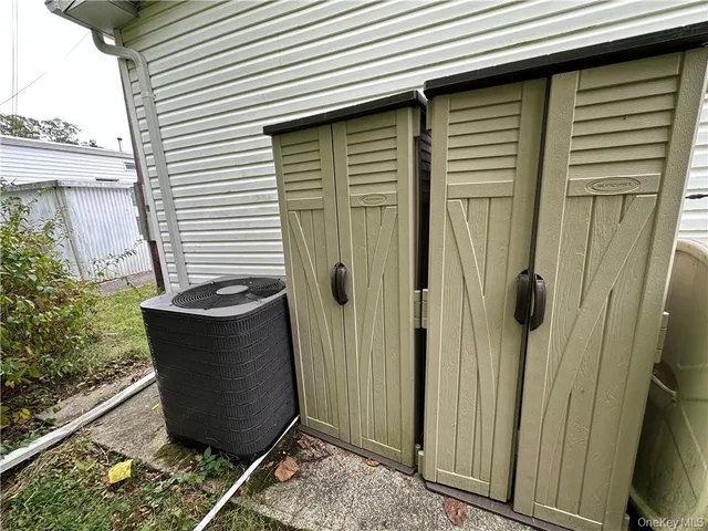 a view of a door and a window