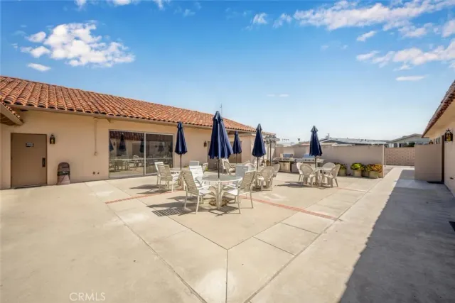 a view of a house with patio