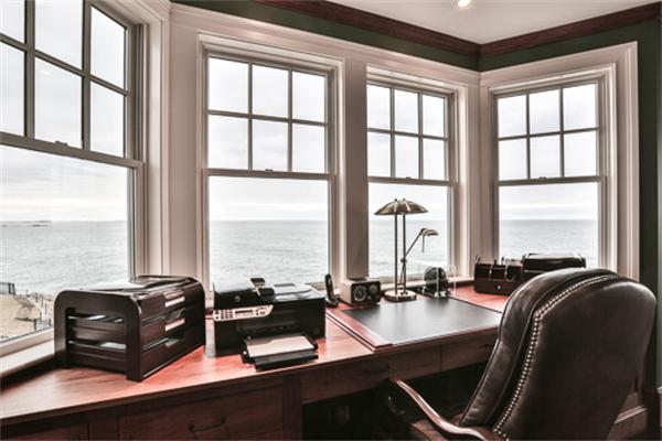 369 Jerusalem Road Cohasset, MA 02025 - Photo 19 of 30 a view of a workspace with furniture and a large window