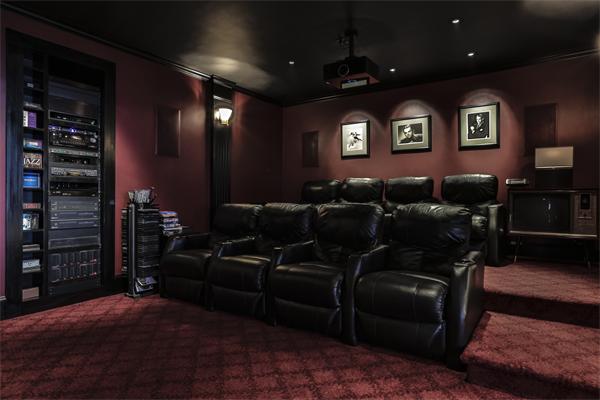 369 Jerusalem Road Cohasset, MA 02025 - Photo 29 of 30 a media room with lots of chairs and a projector