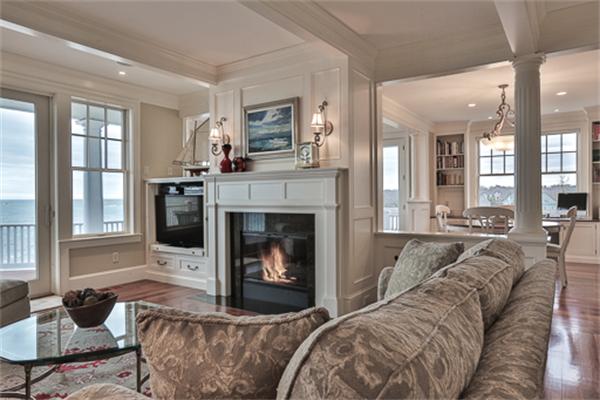 369 Jerusalem Road Cohasset, MA 02025 - Photo 8 of 30 a living room with furniture and a fireplace
