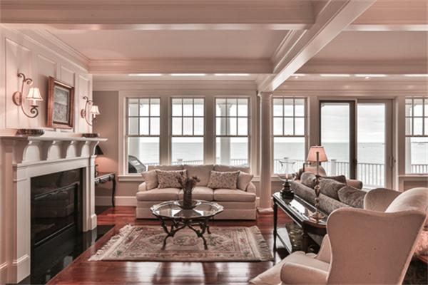 369 Jerusalem Road Cohasset, MA 02025 - Photo 9 of 30 a living room with furniture and a fireplace