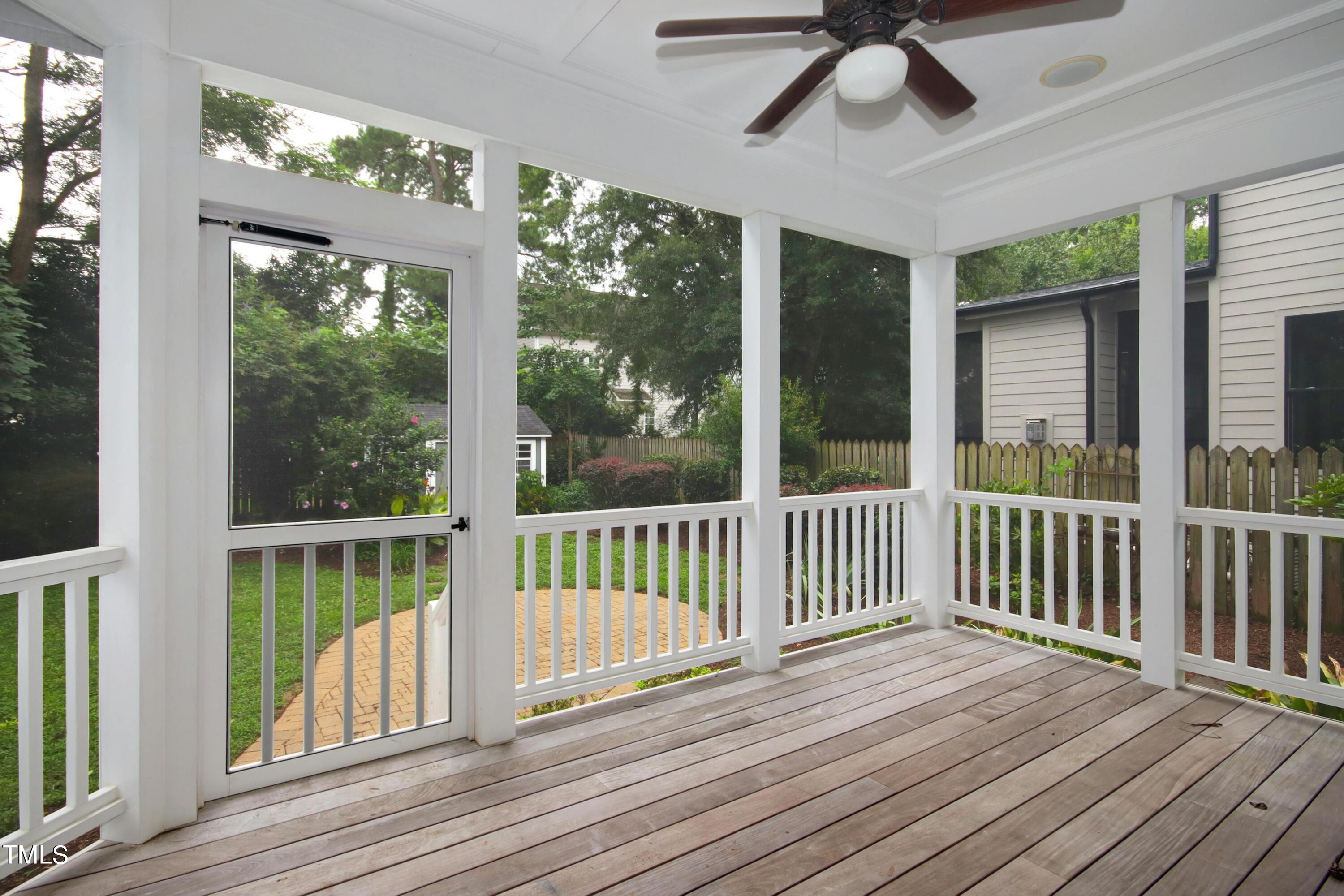 512 Peebles Street Raleigh, NC 27608 - Photo 40 of 45 a view of balcony with wooden floor and outdoor space