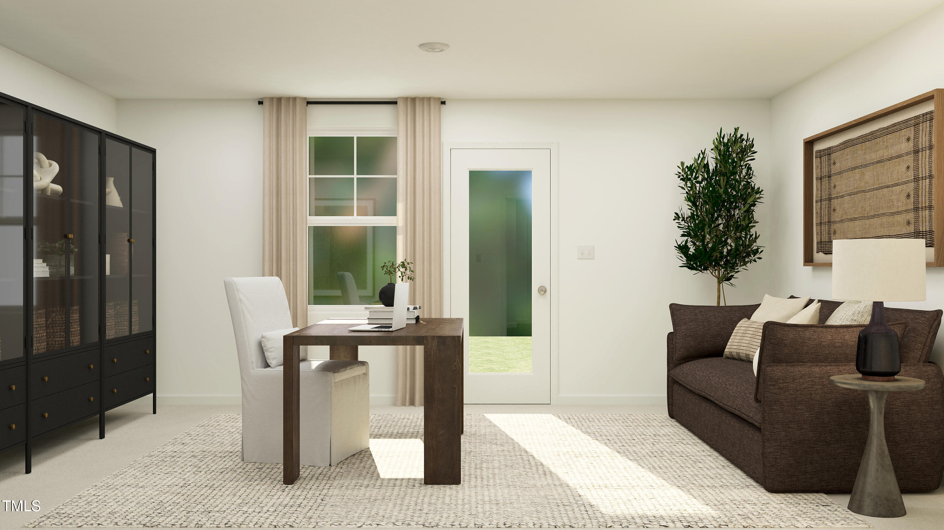 3606 Elm Grv Lane Raleigh, NC 27604 - Photo 16 of 23 a living room with furniture a window and a potted plant