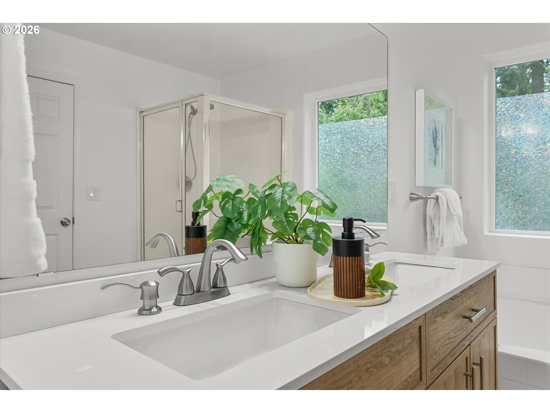 1944 Southwest 20th Court Gresham, OR 97080 - Photo 29 of 48 a bathroom with a sink a vanity and a mirror