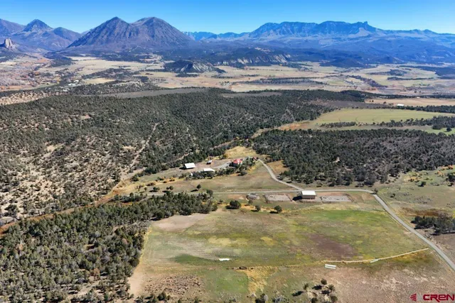 a view of an outdoor space with mountain view