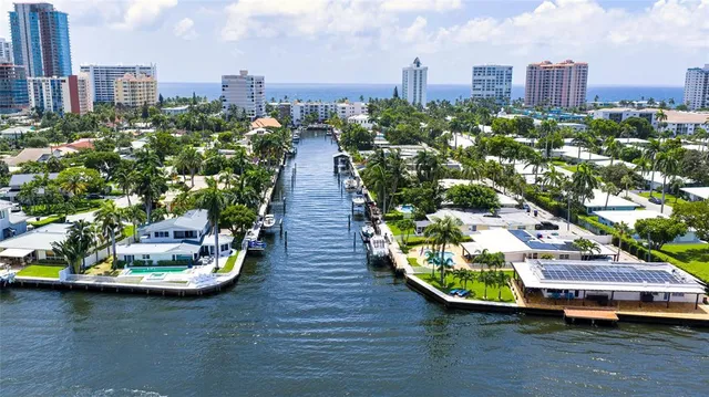 a view of a city with tall buildings
