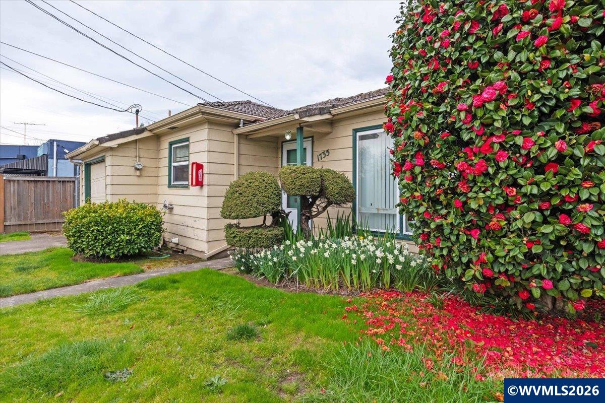 1735 Market Street Northeast Salem, OR 97301 - Photo 3 of 11 a front view of a house with a big yard and potted plants