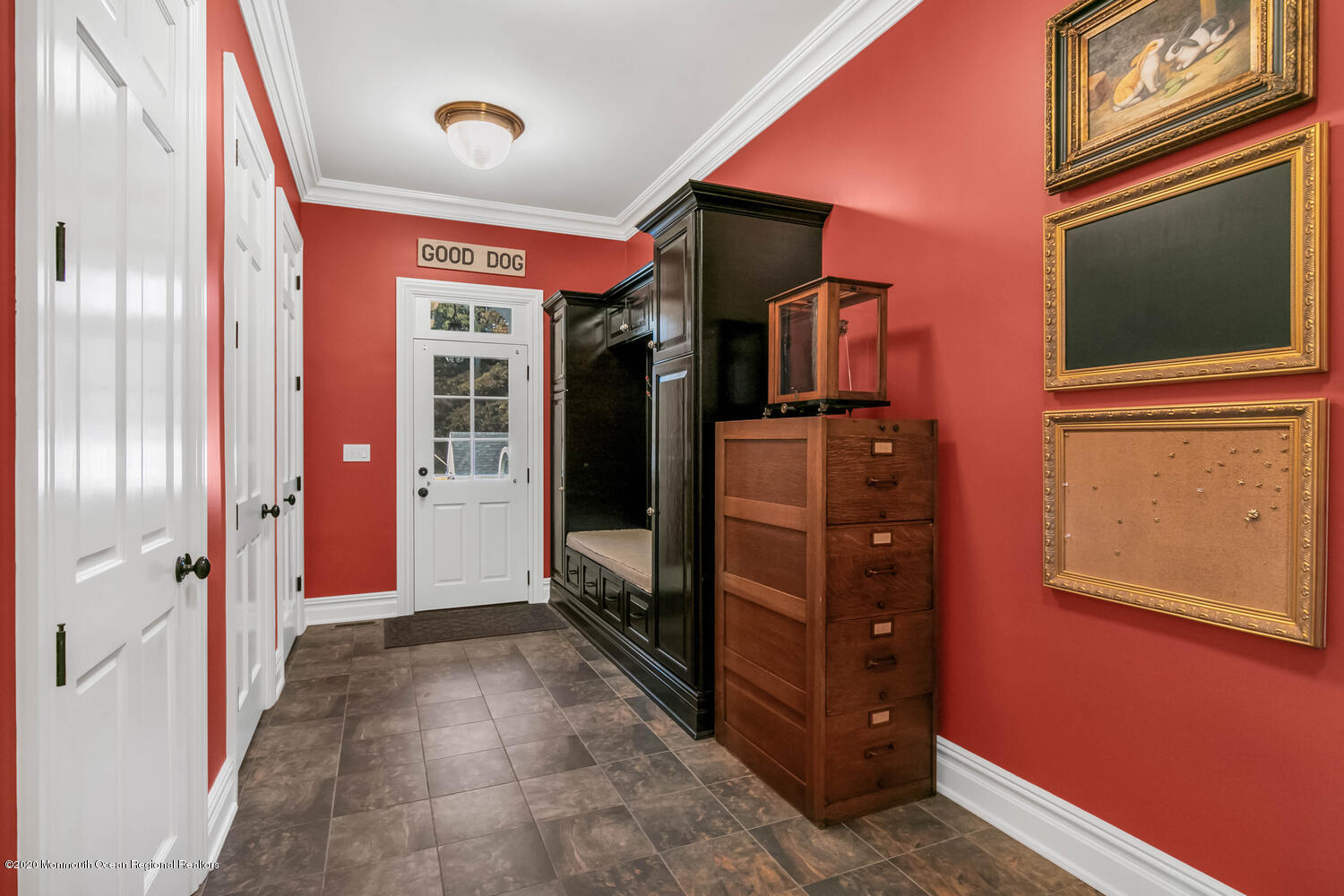 280 Portland Road Atlantic Highlands, NJ 07716 - Photo 20 of 74 a view of a hallway with wooden floor and cabinet
