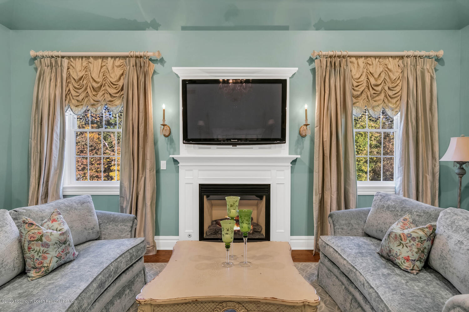 280 Portland Road Atlantic Highlands, NJ 07716 - Photo 38 of 74 a living room with furniture and a fireplace