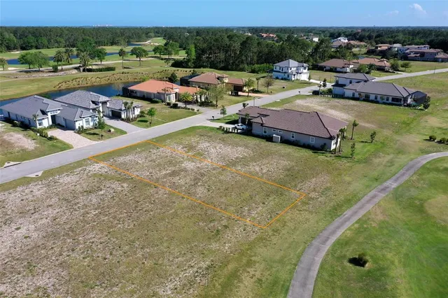 a view of a lake with houses