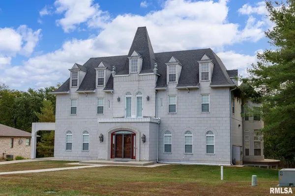 a front view of a building