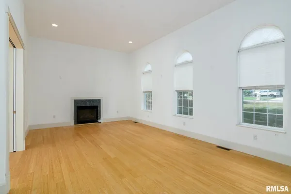 a view of kitchen and a window