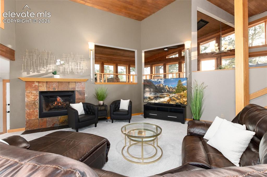 12730 Bridle Bit Road Colorado Springs, CO 80908 - Photo 13 of 50 Living room facing the Happy Place