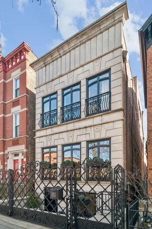 a front view of a building