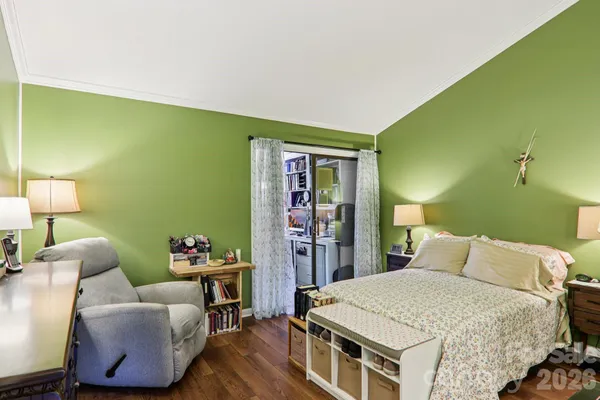 a room with a desk and workspace