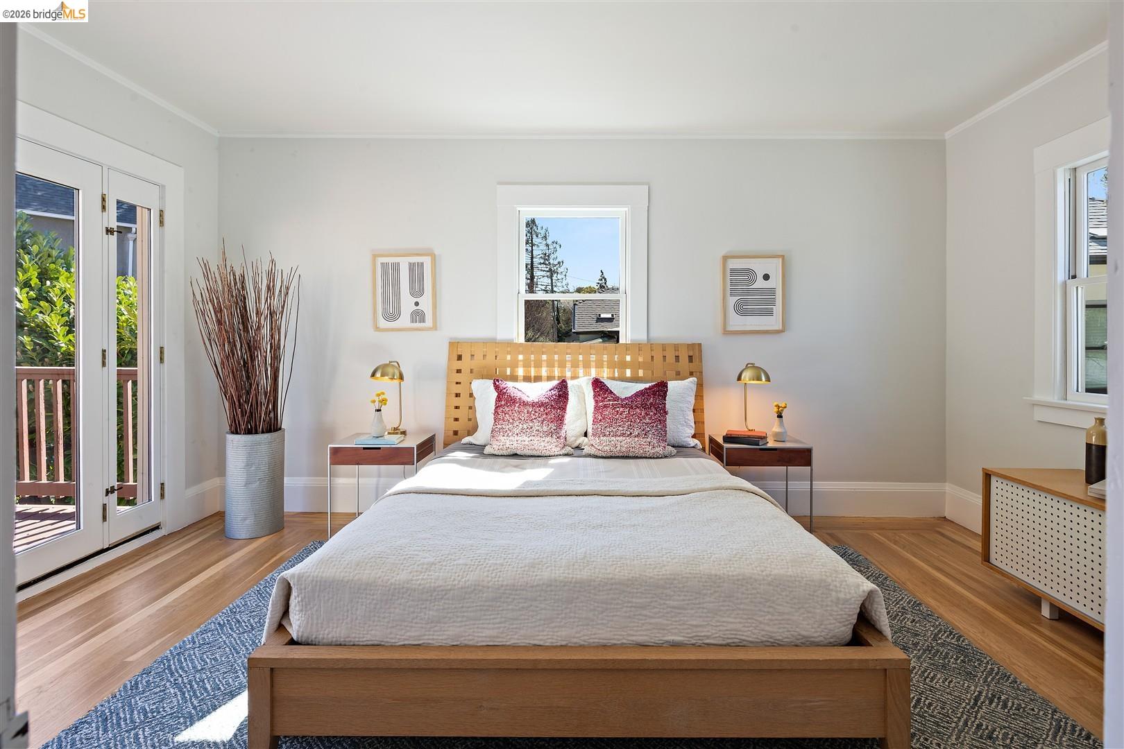 1950 Hopkins Street Berkeley, CA 94707 - Photo 15 of 57 a bedroom with bed and wooden floor