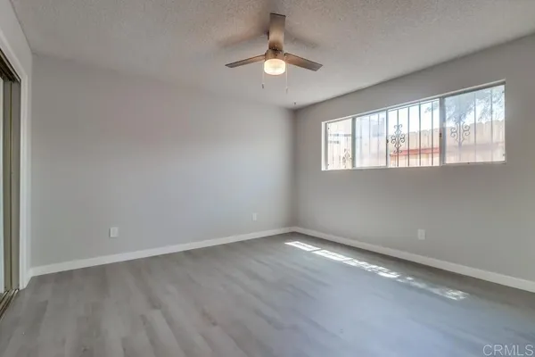 an empty room with a window