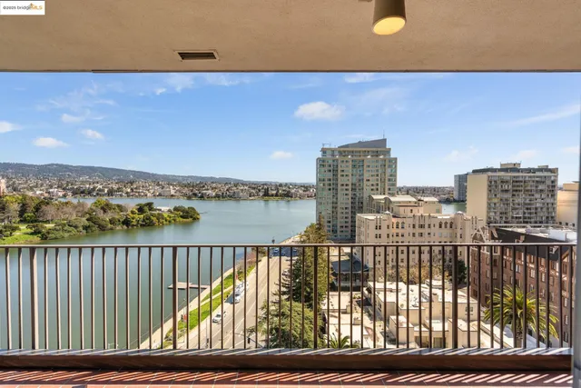 a view of balcony with city view