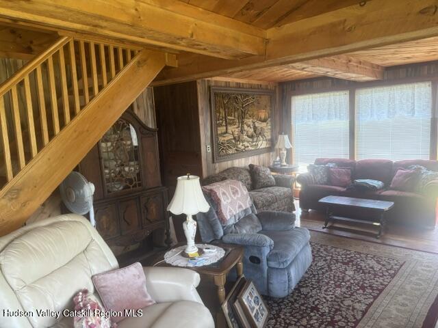 119 South Mountain Road Gilboa, NY 12076 - Photo 19 of 24 a living room with furniture and wooden floor