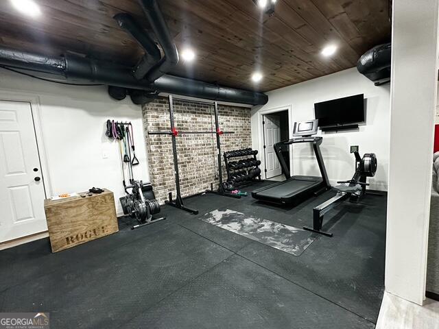 7093 Vaughn Road Woodstock, GA 30188 - Photo 35 of 41 a view of a room with gym equipment