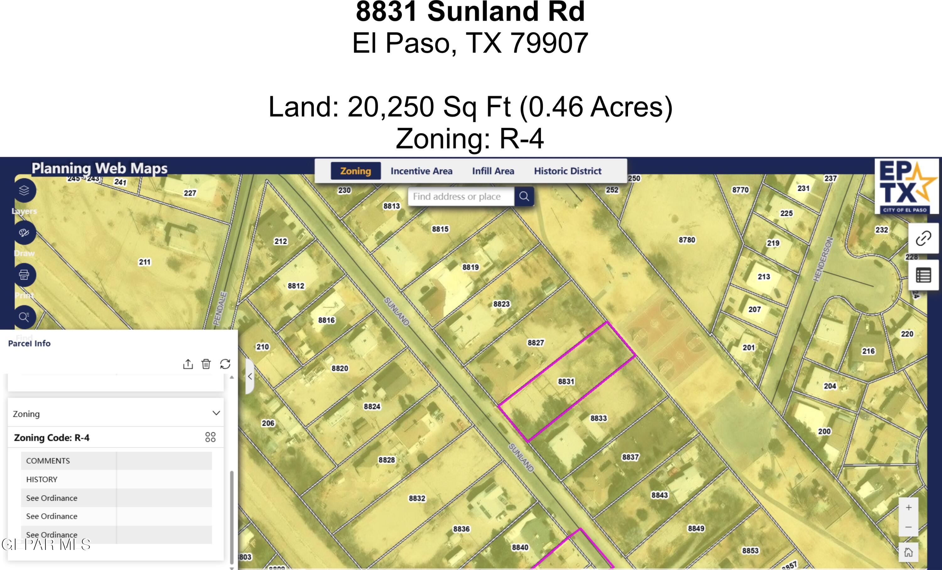 8831 Sunland Road El Paso, TX 79907 - Photo 2 of 4 a picture of a wall with a sign on it