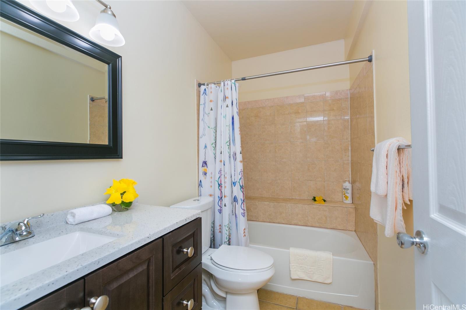 3741 Harding Avenue Honolulu, HI 96816 - Photo 16 of 24 a bathroom with a granite countertop sink toilet and shower