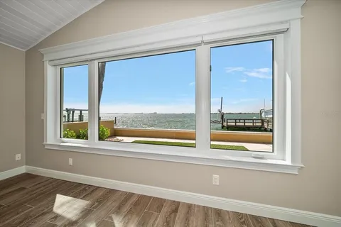 a view of a city with ocean view