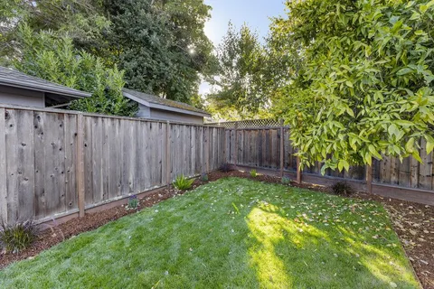 a view of a porch with a backyard