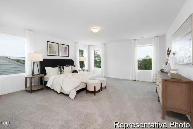 a bed room with a bed and a couch