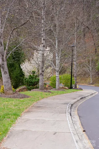 an aerial view of house with yard and mountain in the background