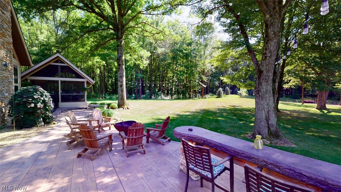6556 Stone Road Hudson, OH 44236 - Photo 27 of 35 View overlooking backyard and pond with swimming dock