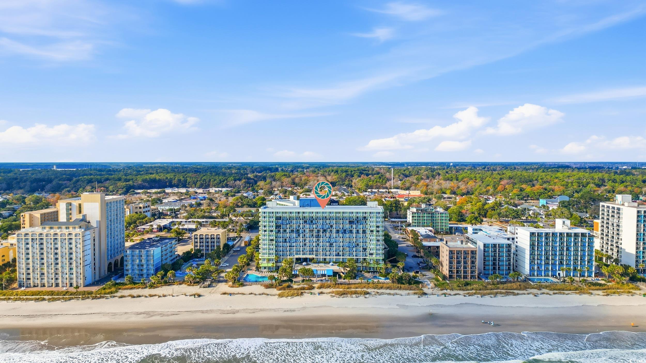 1105 South Ocean Boulevard, Unit 932 Myrtle Beach, SC 29577 - Photo 32 of 32 View of urban area with waterfront with a beach