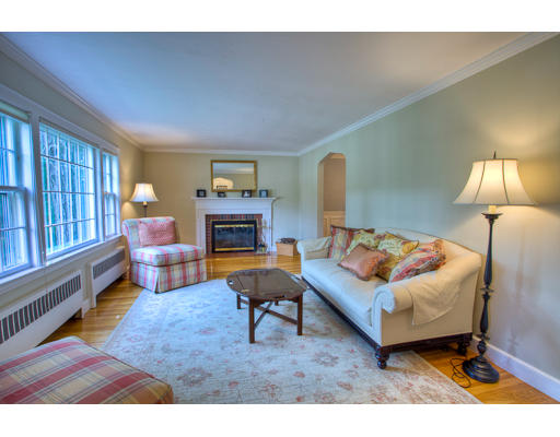 7 Lockeland Road Winchester, MA 01890 - Photo 6 of 19 a living room with furniture and a fireplace