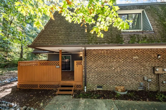 front view of a house with a door