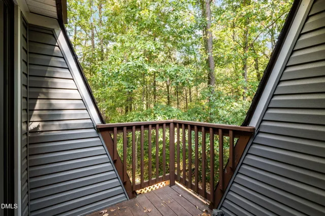 a view of a forest from a window