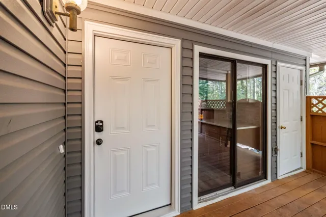 a view of front door