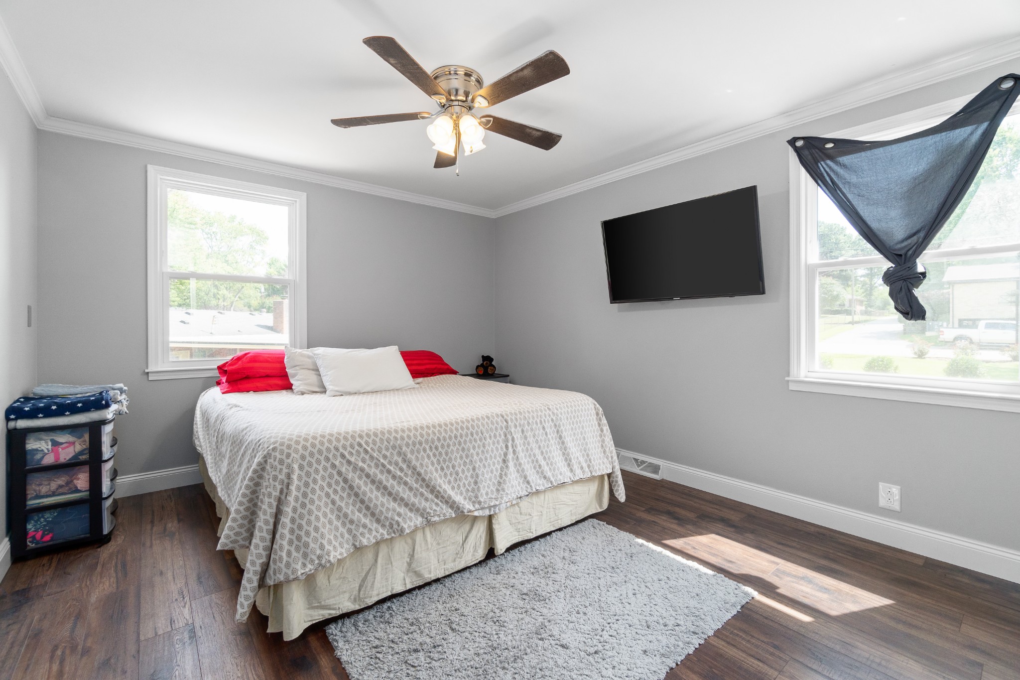 2158 Post Road Clarksville, TN 37043 - Photo 18 of 30 a bedroom with a bed and a flat screen tv