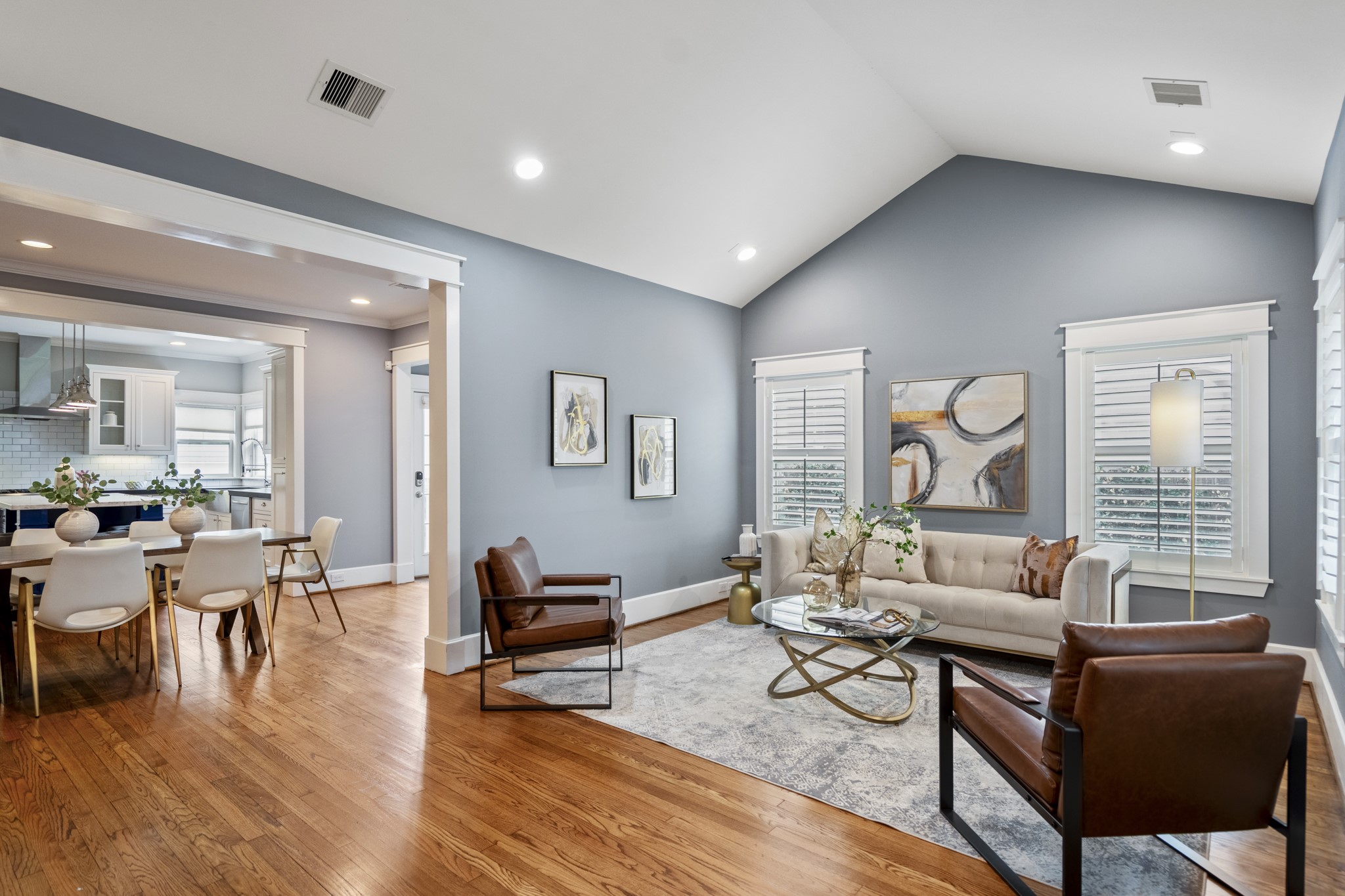 823 East 27th Street Houston, TX 77009 - Photo 12 of 49 a living room with furniture and wooden floor
