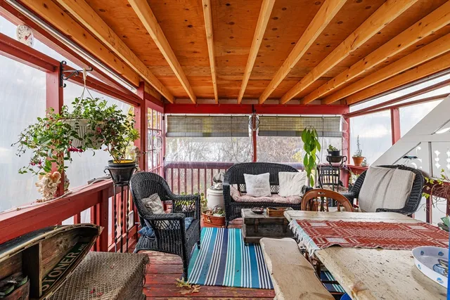 a view of balcony with furniture and outdoor space