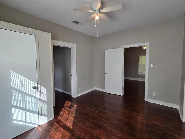 a view of entryway with wooden floor
