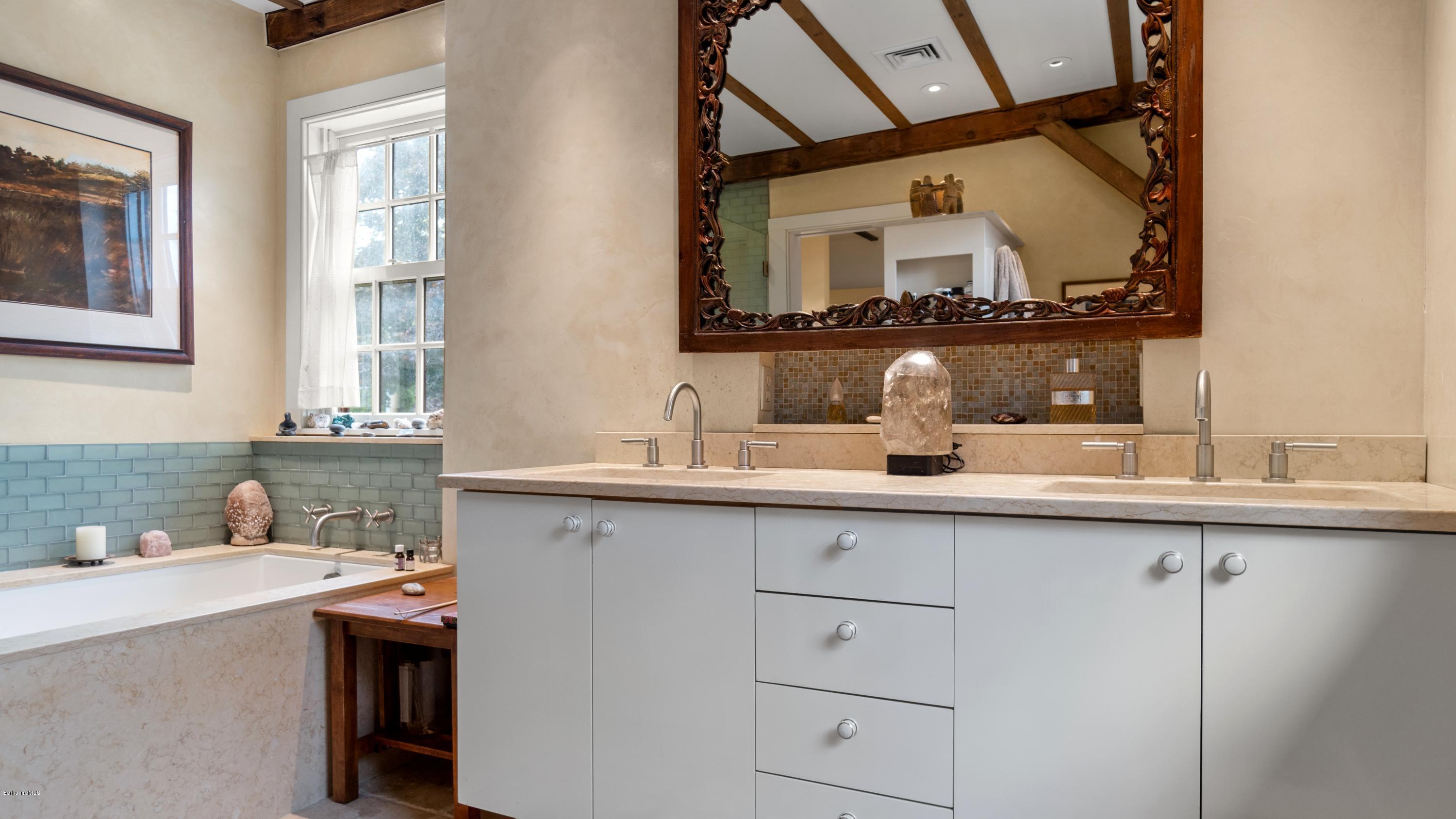 1204 Ashley Falls Road Sheffield, MA 01257 - Photo 21 of 55 a bathroom with a sink and a mirror