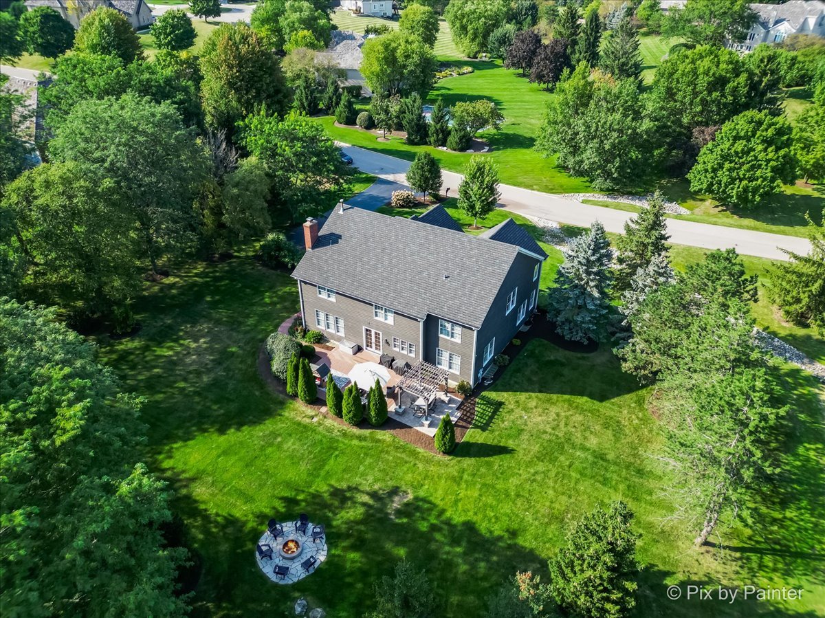 36W575 Bristol Road St. Charles, IL 60175 - Photo 55 of 58 an aerial view of a house with garden