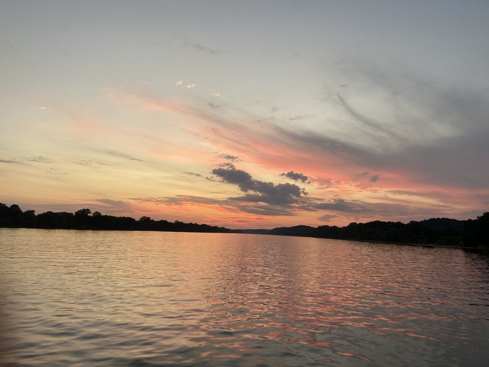 2133 Hardin Bottom River Road Clifton, TN 38425 - Photo 33 of 42 a view of lake and sunset