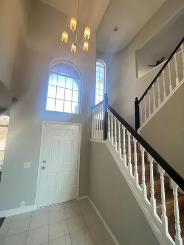 a view of an entryway with staircase