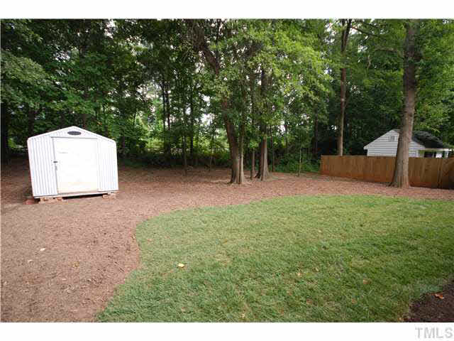 1072 Mills Street Raleigh, NC 27608 - Photo 24 of 25 a backyard of a house with lots of green space