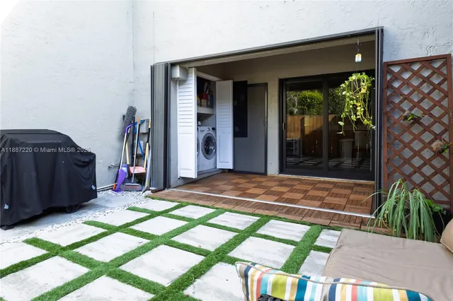 a view of a door of a house
